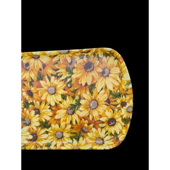 Rexilite Fiberglass Plastic Tray Sunflowers Bostick 14 x 8 Vtg Boho Retro EUC - Picture 3 of 8